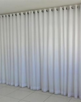 Cortina voil e ilhós - Foto 1