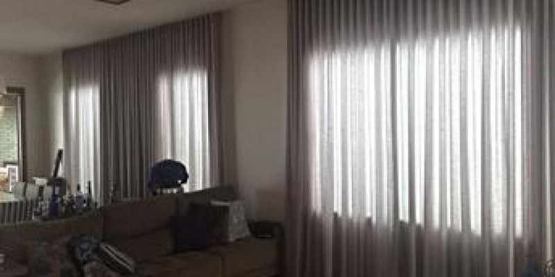 Cortina voil linho e forro modelo Wave